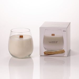 LUMEN CANDELA XSENSES CON STOPPINO IN LEGNO